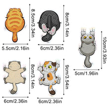 Load image into Gallery viewer, 5Pcs Diamond Painting Refrigerator Magnets Diamond Art Kits for Adults (Cat B)
