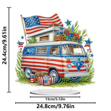 Load image into Gallery viewer, Acrylic Special Shape Independence Day RV DIY Diamond Painting Ornament
