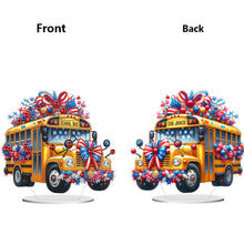 Load image into Gallery viewer, Acrylic Special Shape Independence Day School Bus Diamond Painting Ornament
