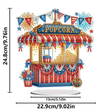 Load image into Gallery viewer, Acrylic Special Shape Independence Day Popcorn Stand Diamond Painting Ornament
