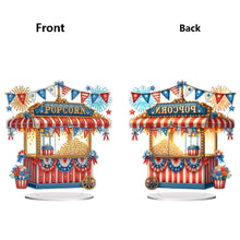 Load image into Gallery viewer, Acrylic Special Shape Independence Day Popcorn Stand Diamond Painting Ornament
