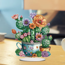Load image into Gallery viewer, Acrylic Special Shape Cactus Pots Desktop Diamond Art Kits for Home Office Decor
