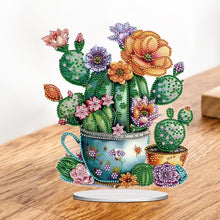Load image into Gallery viewer, Acrylic Special Shape Cactus Pots Desktop Diamond Art Kits for Home Office Decor
