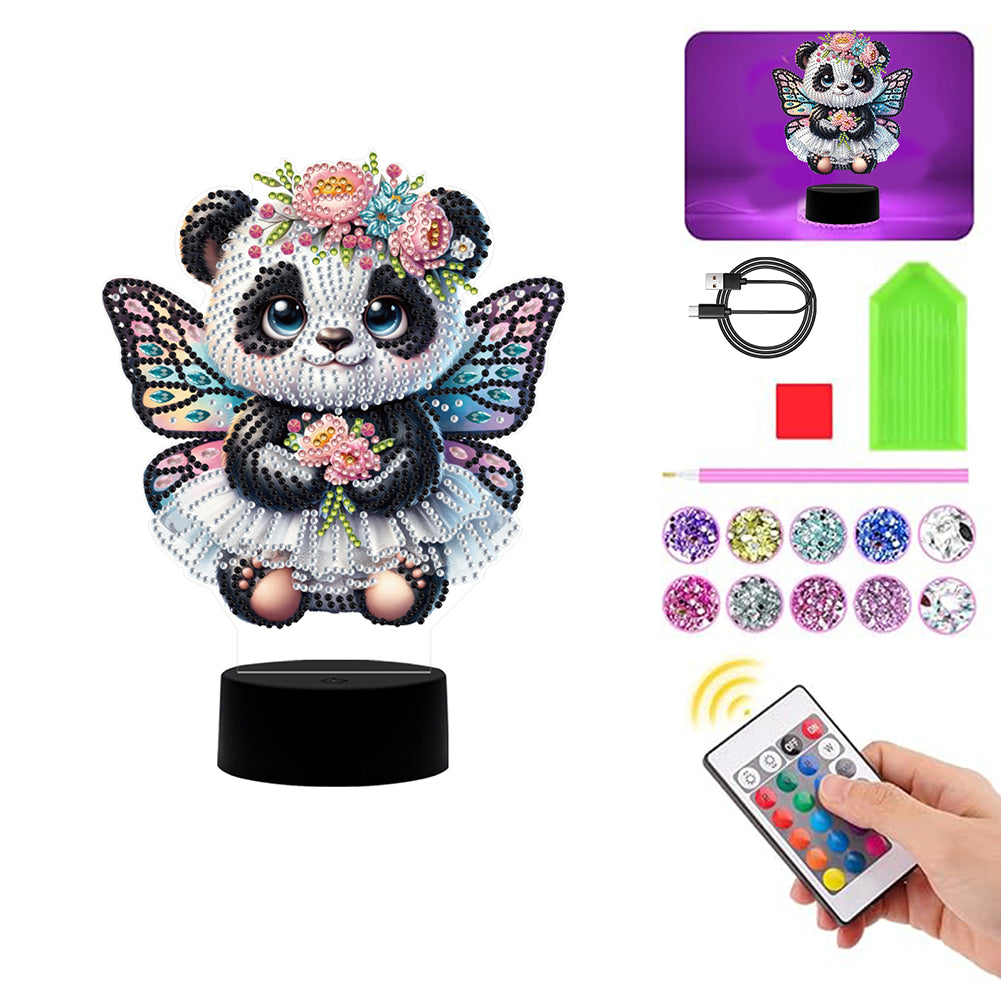 Butterfly Animal Diamond Painting Night Light Diamond Art Lamp Home Decoration