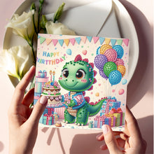 Load image into Gallery viewer, 6Pcs Animal Birthday Diamond Handmade Card Diamond Painting Greeting Card
