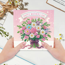 Load image into Gallery viewer, 6Pcs Mother s Day Diamond Handmade Card Diamond Painting Greeting Card

