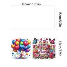 Load image into Gallery viewer, 6Pcs Cake Diamond Handmade Card Diamond Painting Greeting Card for Adults
