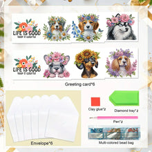 Load image into Gallery viewer, 6pcs Diamond Art Cards DIY Diamond Painting Gift Card Diamond Art Greeting Cards
