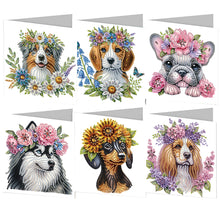 Load image into Gallery viewer, 6pcs Diamond Art Cards DIY Diamond Painting Gift Card Diamond Art Greeting Cards
