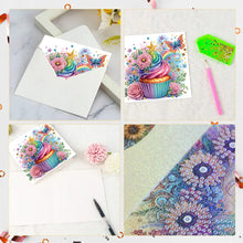 Load image into Gallery viewer, 6pcs Diamond Art Cards DIY Diamond Painting Gift Card Diamond Art Greeting Cards
