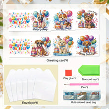 Load image into Gallery viewer, 6pcs Diamond Art Cards DIY Diamond Painting Gift Card Diamond Art Greeting Cards
