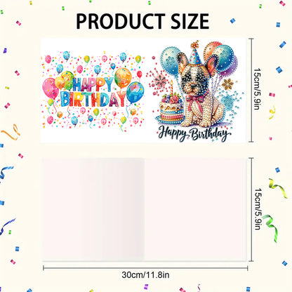 6pcs Diamond Art Cards DIY Diamond Painting Gift Card Diamond Art Greeting Cards