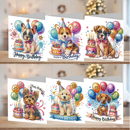 6pcs Diamond Art Cards DIY Diamond Painting Gift Card Diamond Art Greeting Cards