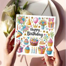 Load image into Gallery viewer, 6pcs Diamond Art Cards DIY Diamond Painting Gift Card Diamond Art Greeting Cards
