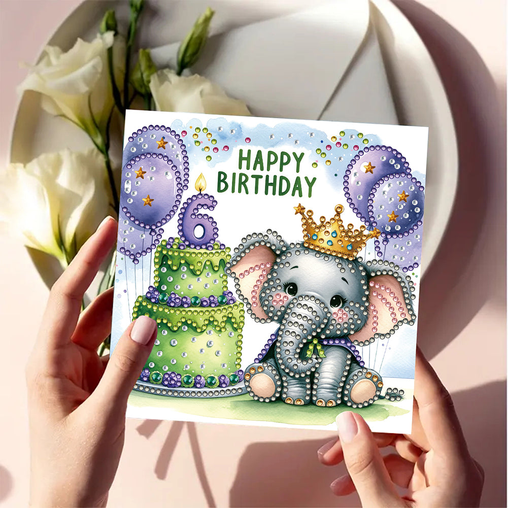 6pcs Diamond Art Cards DIY Diamond Painting Gift Card Diamond Art Greeting Cards
