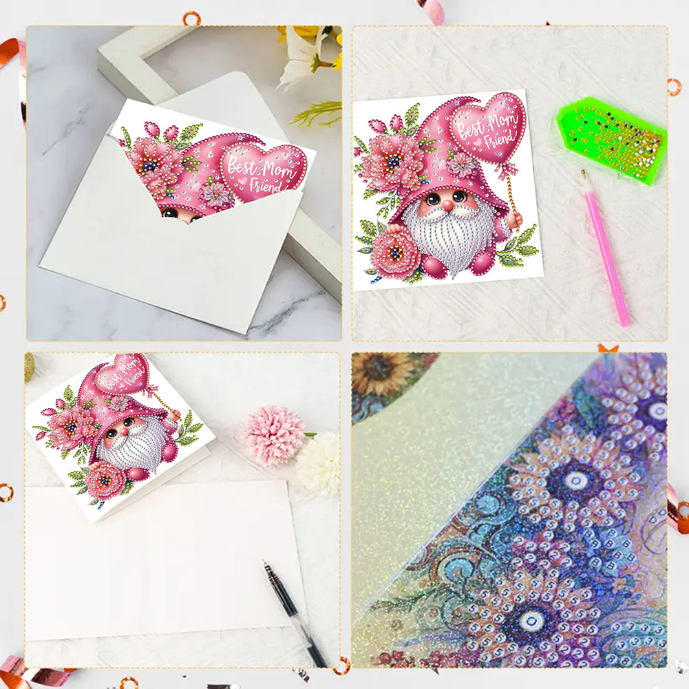 6pcs Diamond Art Cards DIY Diamond Painting Gift Card Diamond Art Greeting Cards