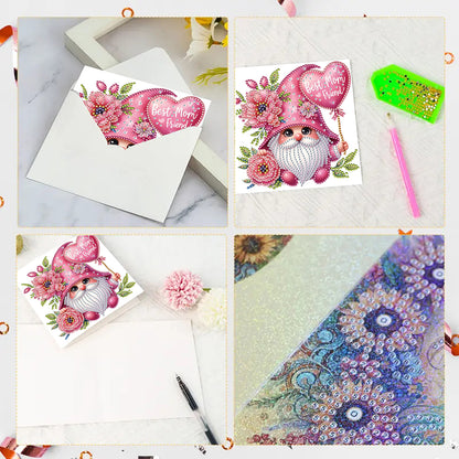 6pcs Diamond Art Cards DIY Diamond Painting Gift Card Diamond Art Greeting Cards