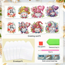 Load image into Gallery viewer, 6pcs Diamond Art Cards DIY Diamond Painting Gift Card Diamond Art Greeting Cards

