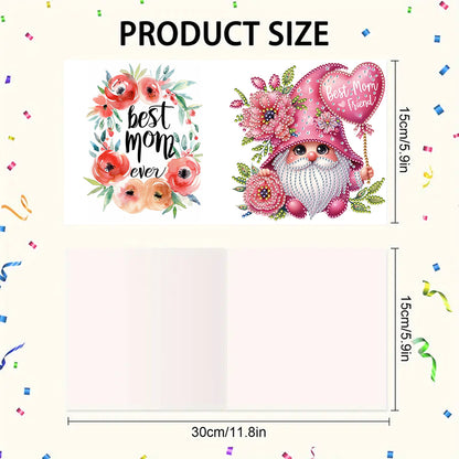 6pcs Diamond Art Cards DIY Diamond Painting Gift Card Diamond Art Greeting Cards