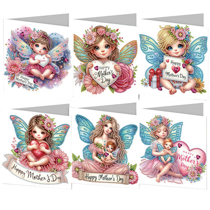 6pcs Diamond Art Cards DIY Diamond Painting Gift Card Diamond Art Greeting Cards