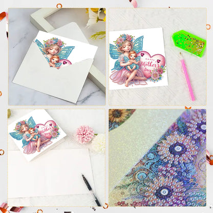 6pcs Diamond Art Cards DIY Diamond Painting Gift Card Diamond Art Greeting Cards