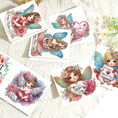 6pcs Diamond Art Cards DIY Diamond Painting Gift Card Diamond Art Greeting Cards