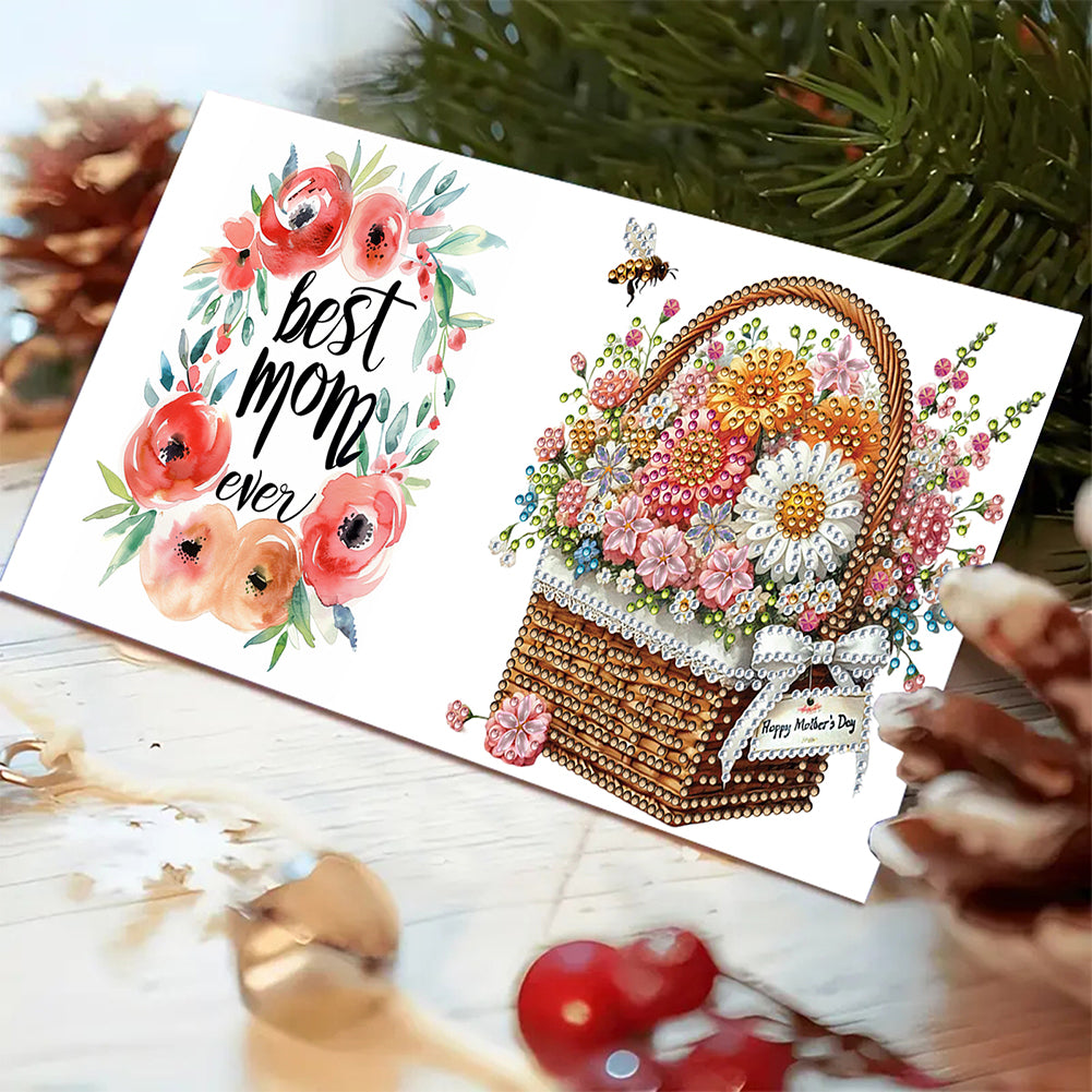 6pcs Diamond Art Cards DIY Diamond Painting Gift Card Diamond Art Greeting Cards