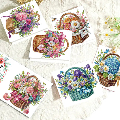 6pcs Diamond Art Cards DIY Diamond Painting Gift Card Diamond Art Greeting Cards