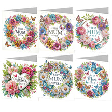 Load image into Gallery viewer, 6pcs Diamond Art Cards DIY Diamond Painting Gift Card Diamond Art Greeting Cards
