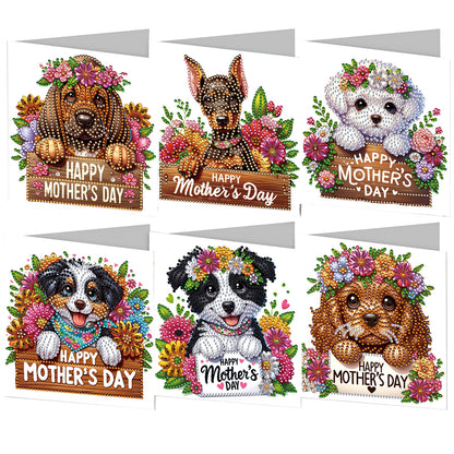 6pcs Diamond Art Cards DIY Diamond Painting Gift Card Diamond Art Greeting Cards