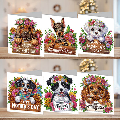 6pcs Diamond Art Cards DIY Diamond Painting Gift Card Diamond Art Greeting Cards