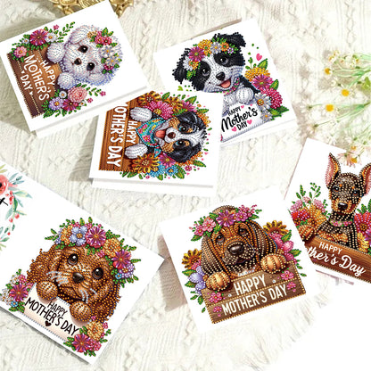 6pcs Diamond Art Cards DIY Diamond Painting Gift Card Diamond Art Greeting Cards