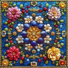 Load image into Gallery viewer, Diamond Painting - Full Round - Glass Style Flowers (40*40CM)
