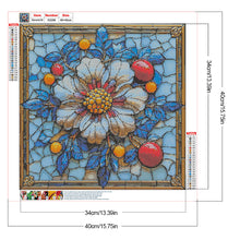 Load image into Gallery viewer, Diamond Painting - Full Round - Glass Style Flowers (40*40CM)

