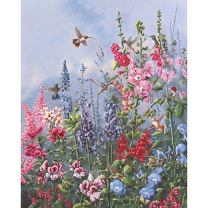 Diamond Painting - Full Square - Birds Among Flowers (40*50CM)