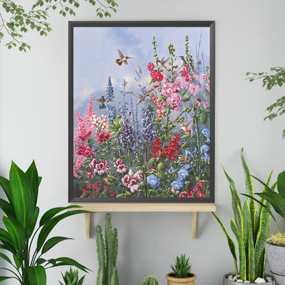 Diamond Painting - Full Square - Birds Among Flowers (40*50CM)