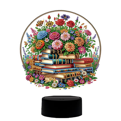 Flower Diamond Painting Night Light 5D DIY Diamond Painting Lamp Home Decoration