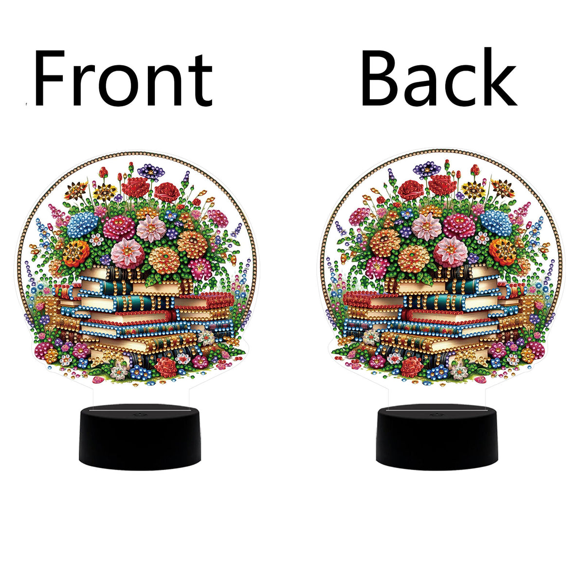 Flower Diamond Painting Night Light 5D DIY Diamond Painting Lamp Home Decoration