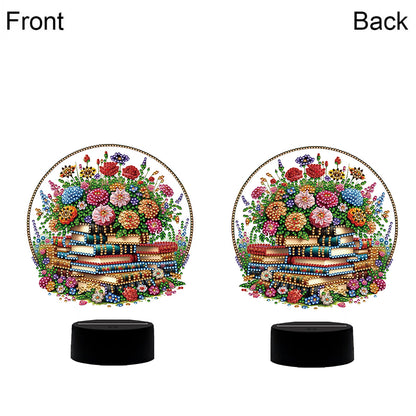 Flower Diamond Painting Night Light 5D DIY Diamond Painting Lamp Home Decoration