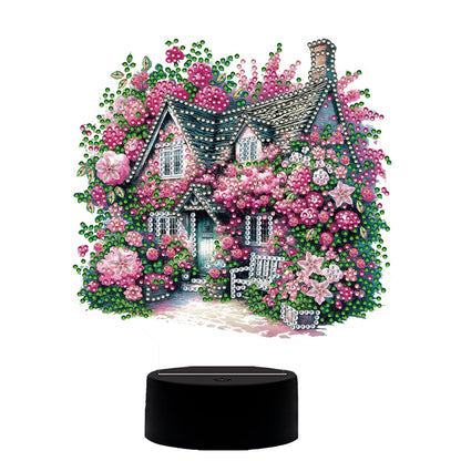 Flower Diamond Painting Night Light 5D DIY Diamond Painting Lamp Home Decoration