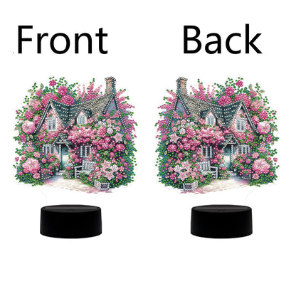 Flower Diamond Painting Night Light 5D DIY Diamond Painting Lamp Home Decoration
