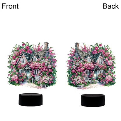 Flower Diamond Painting Night Light 5D DIY Diamond Painting Lamp Home Decoration