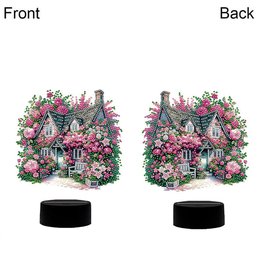 Flower Diamond Painting Night Light 5D DIY Diamond Painting Lamp Home Decoration