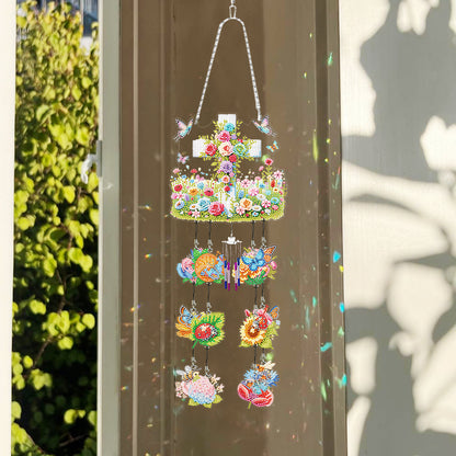Wind Chime Diamond Painting Hanging Pendant Crystal Hanging Home Wall Decor