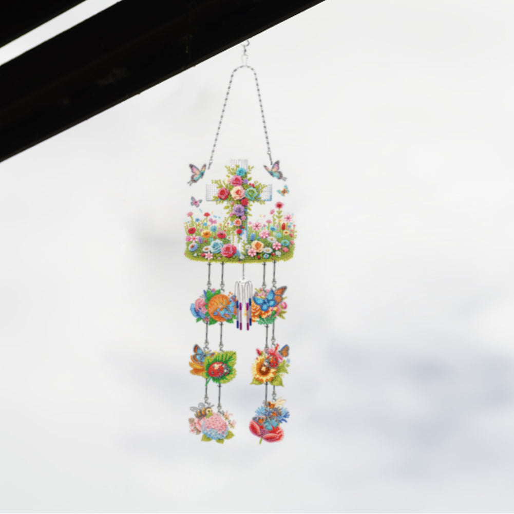Wind Chime Diamond Painting Hanging Pendant Crystal Hanging Home Wall Decor