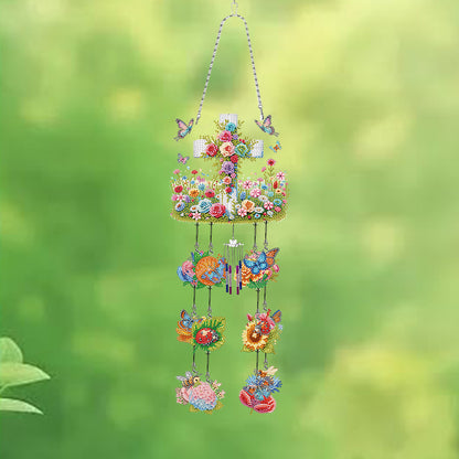 Wind Chime Diamond Painting Hanging Pendant Crystal Hanging Home Wall Decor