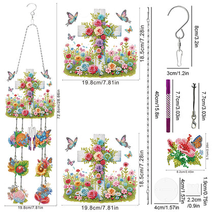 Wind Chime Diamond Painting Hanging Pendant Crystal Hanging Home Wall Decor