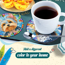 Load image into Gallery viewer, 6pcs Dog DIY Diamond Painting Coasters Kits with Holder for Adult Beginner
