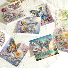 Load image into Gallery viewer, 6pcs DIY Diamond Art Greeting Cards 5D Rhinestone Arts Greetings Birthday Card
