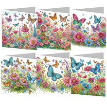 Load image into Gallery viewer, 6pcs DIY Diamond Art Greeting Cards 5D Rhinestone Arts Greetings Birthday Card
